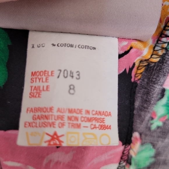 Vintage Sears 100% Cotton Floral Rose Blazer - Picture 6 of 8